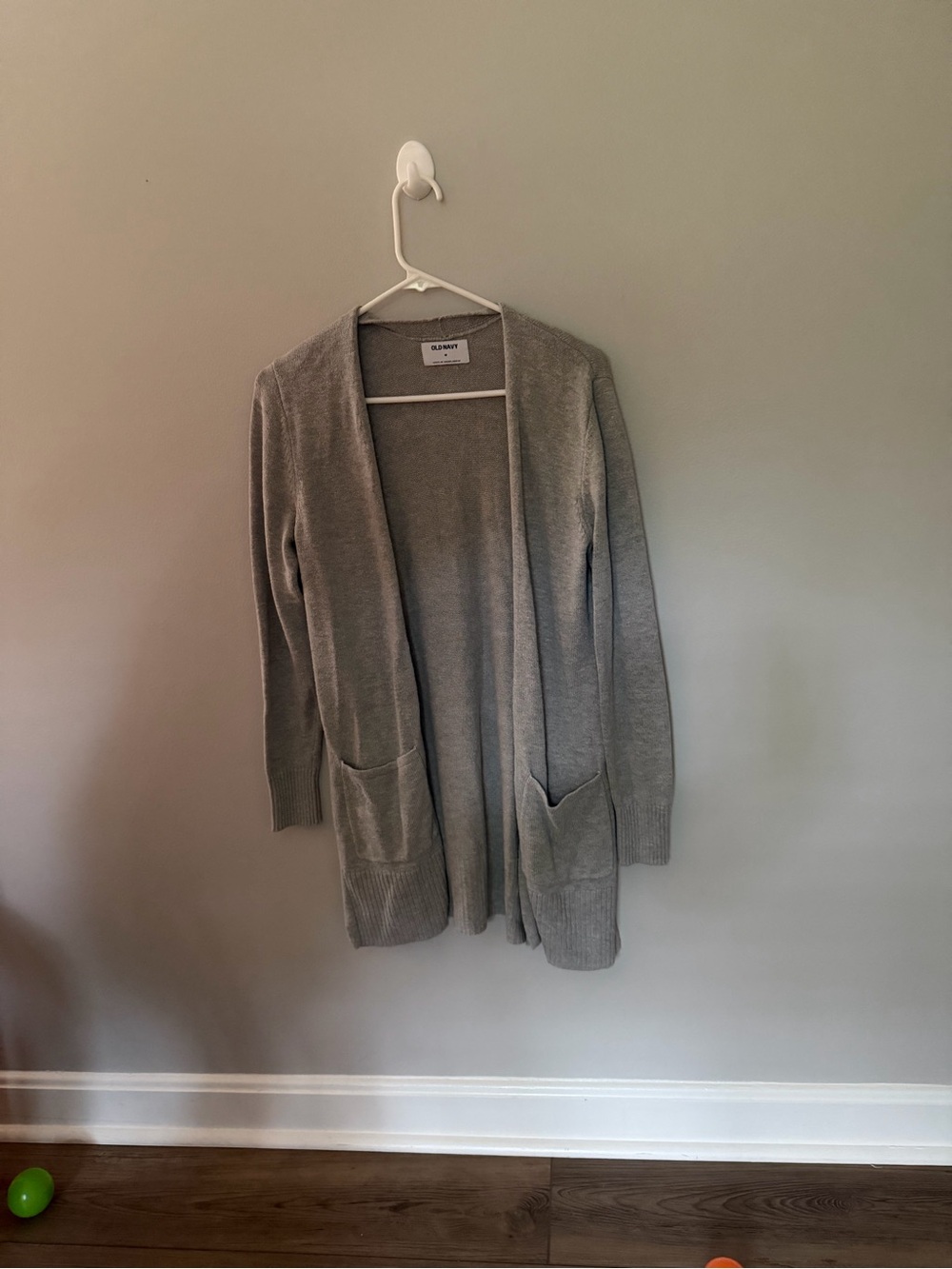 Old Navy Light Gray Open-Front Longline Women's Cardigan Sweater